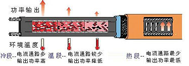 溫控電伴熱帶高分子PTC導電塑料結構圖